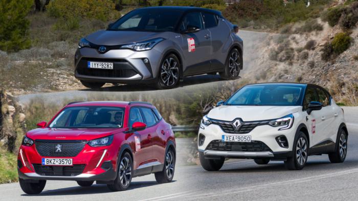 Peugeot 2008 diesel Vs Renault Captur LPG Vs Toyota C-HR Hybrid 