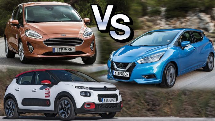 Citroen C3 VS Ford Fiesta VS Nissan Micra 