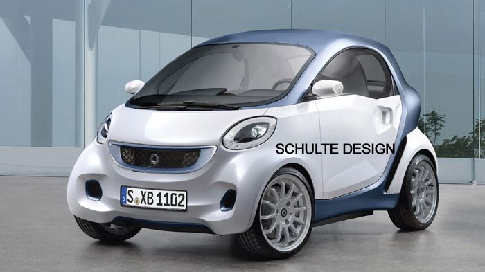 Το επόμενο smart fortwo αλλάζει πλήρως, διατηρώντας μόνο τις λιλιπούτειες διαστάσεις του, οι οποίες το έχουν κάνει αγαπητό στο ευρύ κοινό (αποκλειστική-ηλεκτρονικά επεξεργασμένη εικόνα).