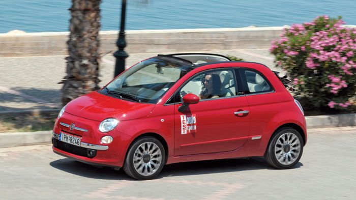 Το ανανεωμένο Fiat 500C με τον κινητήρα 0,9 TwinAir 85 PS και το ημι-αυτόματο κιβώτιο Dualogic τιμάται 18.100 ευρώ. Το στιλ κοστίζει... Το ανανεωμένο Fiat 500C με τον κινητήρα 0,9 TwinAir 85 PS και το ημι-αυτόματο κιβώτιο Dualogic τιμάται 18.100 ευρώ. Το στιλ κοστίζει...