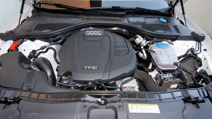 Ο 1.800άρης turbo του Audi A6, συνδυάζεται με το διπλού συμπλέκτη αυτόματο S Tronic και προσφέρει οικονομία κίνησης, μαζί με καλή απόδοση.