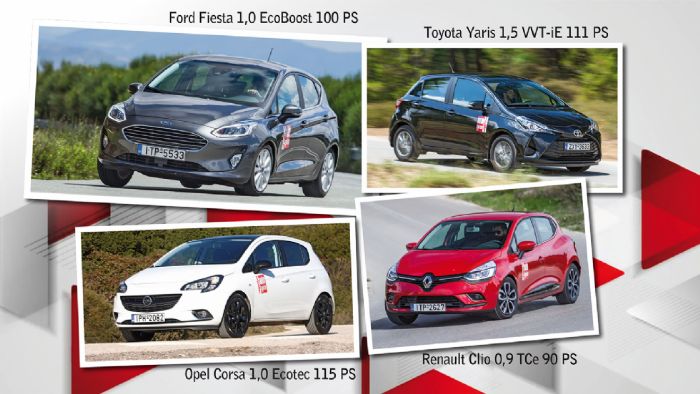 Το Best Car 2018 Ford Fiesta, στέκεται απέναντι στα 3 Best-Seller μικρά της χρονιάς που μας πέρασε.