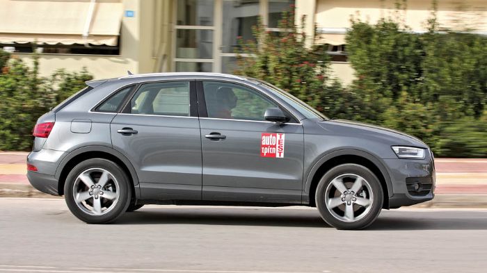 Το Audi Q3 1,4 TFSI έχει καλή ποιότητα κύλισης και εμπνέει σιγουριά στους επιβάτες του υπό πίεση. Το Audi Q3 1,4 TFSI έχει καλή ποιότητα κύλισης και εμπνέει σιγουριά στους επιβάτες του υπό πίεση.