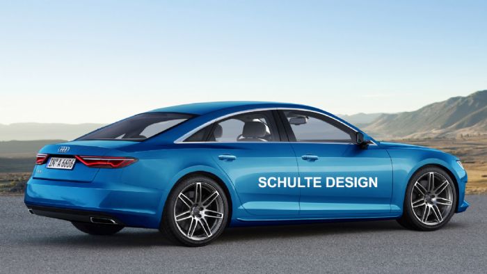 Το νέο Audi A6 (ψηφιακά επεξεργασμένη εικόνα) εξελίσσεται για πρώτη φορά μαζί με τα νέα A7 και A8, με τα οποία θα μοιράζεται την πλατφόρμα και τα μηχανικά του μέρη. 
