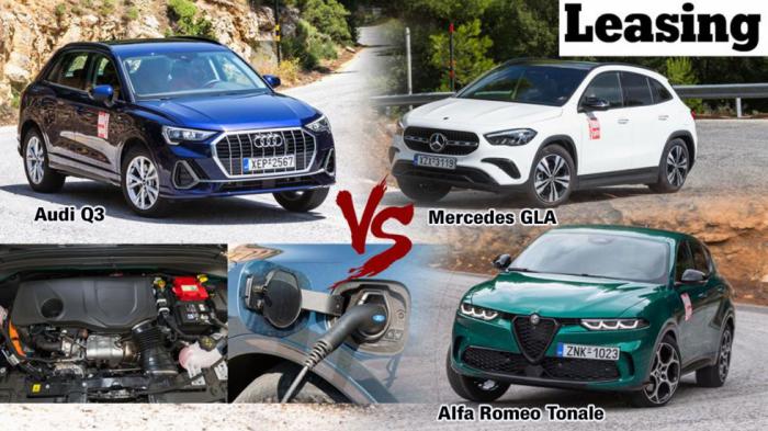 Σύγκριση οικογενειακών SUV: Alfa Romeo Tonale, Audi Q3 ή Mercedes GLA; 