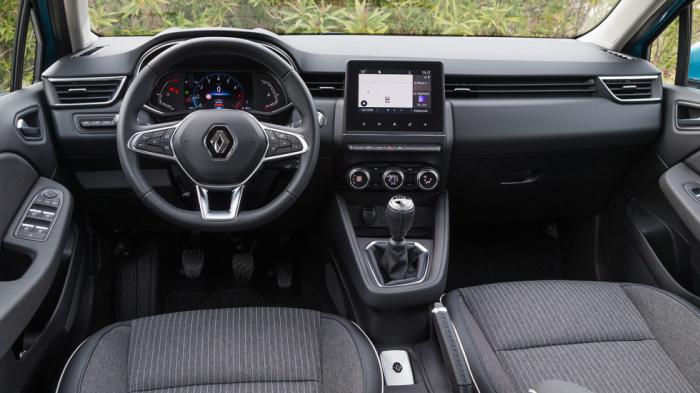 Μοντέρνα και ποιοτική είναι η καμπίνα του Renault Clio και στην έκδοση LPG. Στις πλουσιότερες της βασικής εκδόσεις, αποκτά και πιο high-tech χαρακτήρα με οθόνη αφής και πιο όμορφες λεπτομέρειες φινιρίσματος. 
