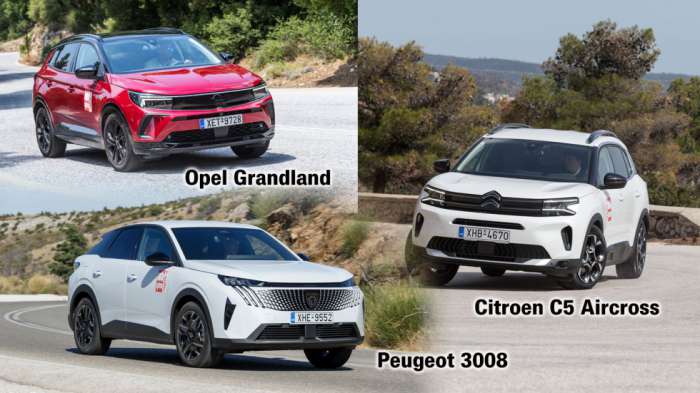 Τι πλεονεκτήματα έχουν τα Peugeot 3008, Citroen C5 & Opel Grandland; Τι πλεονεκτήματα έχουν τα Peugeot 3008, Citroen C5 & Opel Grandland;