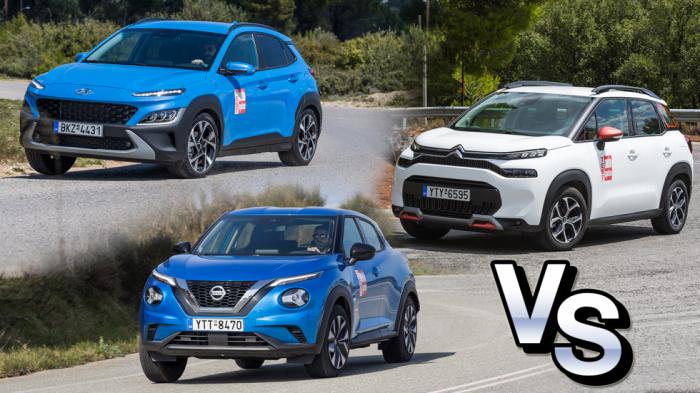 Citroen C3 Aircross Vs Hyundai Kona Vs Nissan Juke 