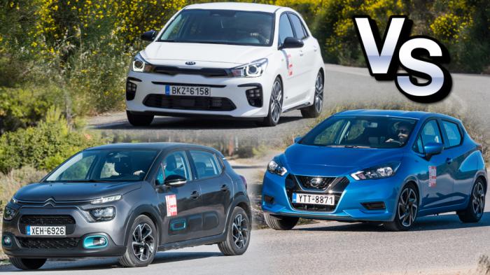 Citroen C3 Vs Kia Rio Vs Nissan Micra 