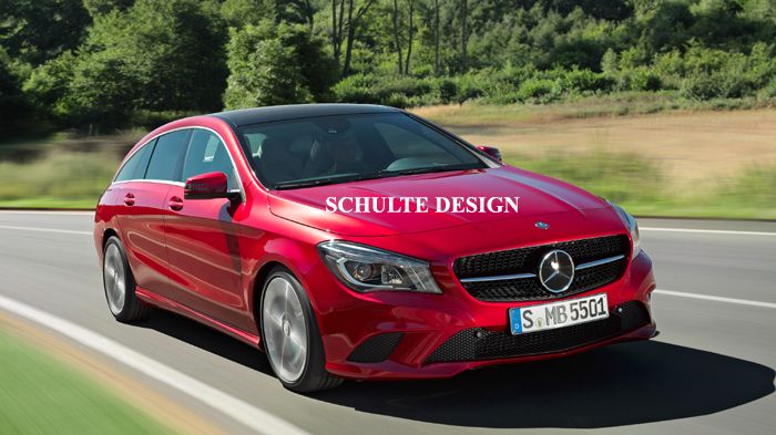 Η γκάμα των κινητήρων της Mercedes CLA Shooting Brake (ψηφιακά επεξεργασμένη εικόνα) θα περιλαμβάνει μοτέρ πετρελαίου και βενζίνης, απόδοσης από 109 έως 360 ίππους.