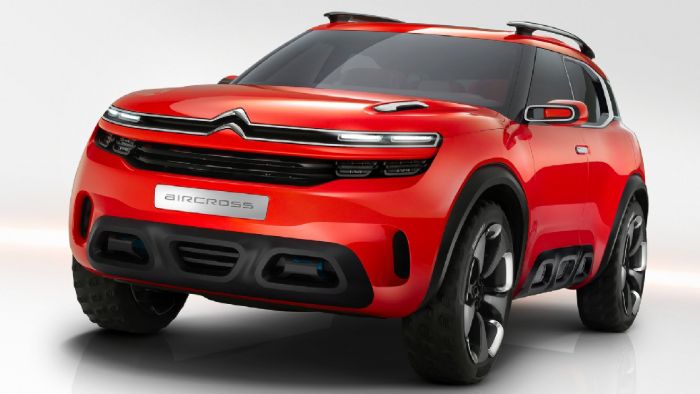 Το νέο Citroen SUV αναμένεται να αντλήσει τη σχεδιαστική του έμπνευση από το εικονιζόμενο Aircross concept, ενώ από το 2019 και μετά θα διαθέτει και plug-in hybrid εκδοχή, με ηλεκτρική 4κίνηση και ηλεκτρική αυτονομία 60 χλμ. 