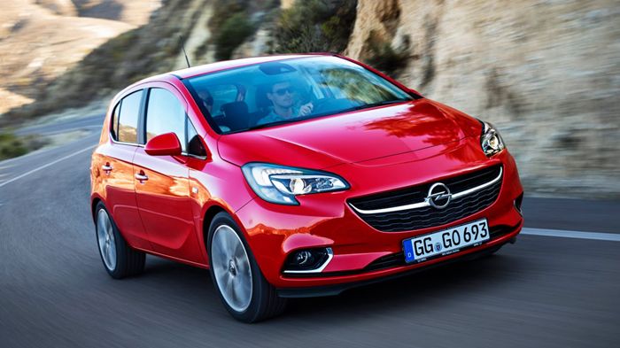 Η εμπρόσθια όψη του νέου Opel Corsa αντλεί τη σχεδιαστική της έμπνευση από το Adam.