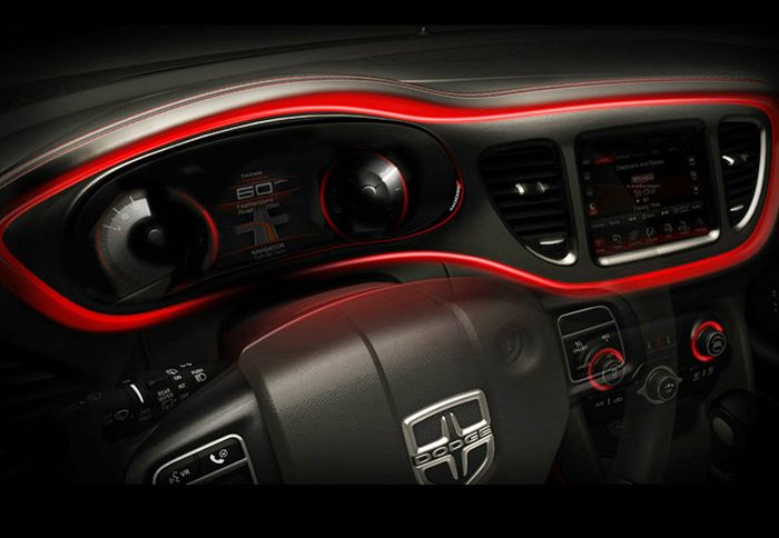Εξατομίκευση, ευρυχωρία και υψηλή ποιότητα κατασκευής υπόσχεται η Dodge για το εσωτερικό του Dart.