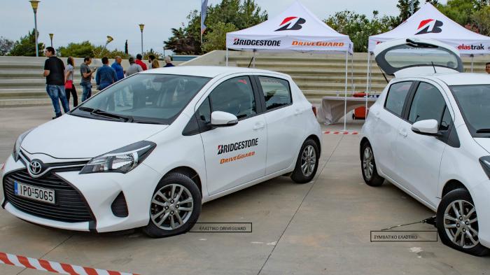 Τα ελαστικά DriveGuard της Bridgestone διαθέτουν ενισχυμένα πλαϊνά, με αποτέλεσμα να μπορείς να συνεχίσεις την πορεία σου με ταχύτητα έως 80 χλμ./ώρα για 80 χιλιόμετρα.