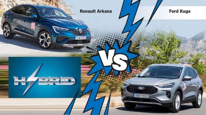 Ford Kuga ή Renault Arkana: Συγκριτικό σε δύο υβριδικά οικογενειακά SUV Ford Kuga ή Renault Arkana: Συγκριτικό σε δύο υβριδικά οικογενειακά SUV
