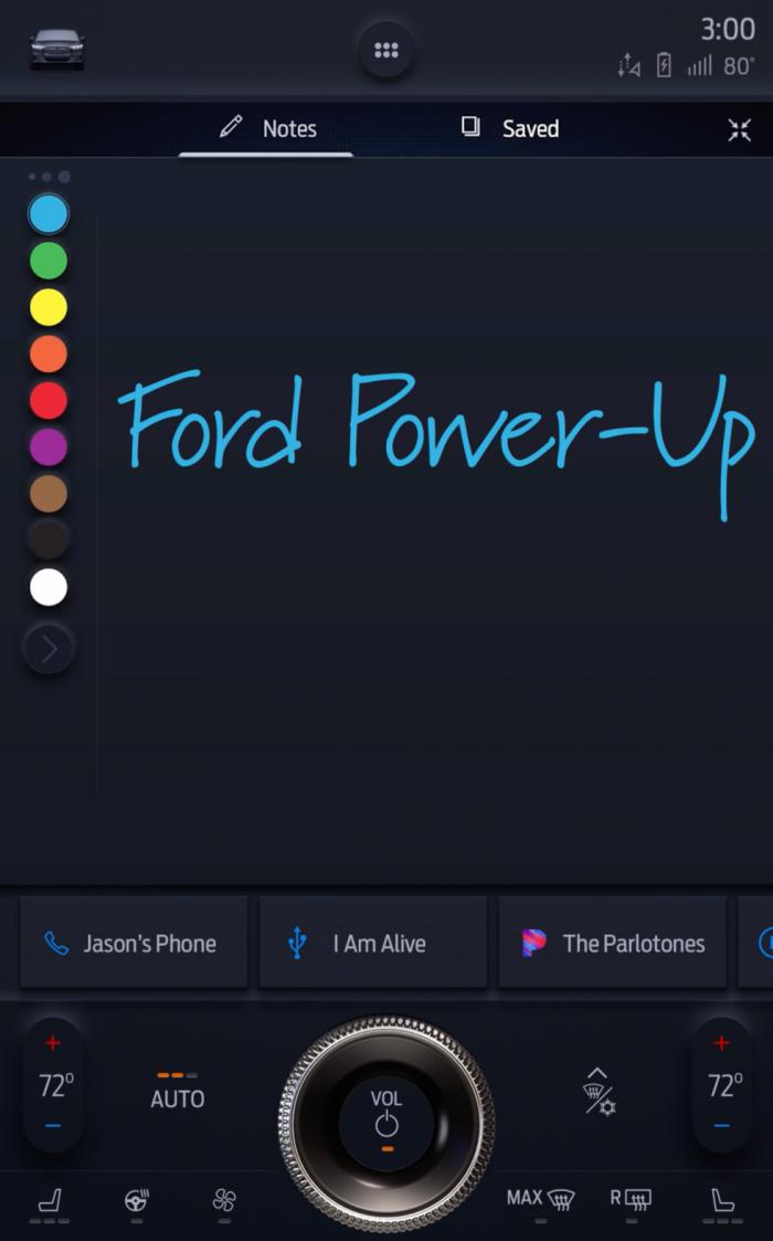 Το Ford Sketch, γνωστό και ως Notes θα μπει οσονούπω στα μενού των infotainment, για ζωγραφική ή απλό gaming στην οθόνη αφής όταν το αυτοκίνητο είναι σταθμευμένο.