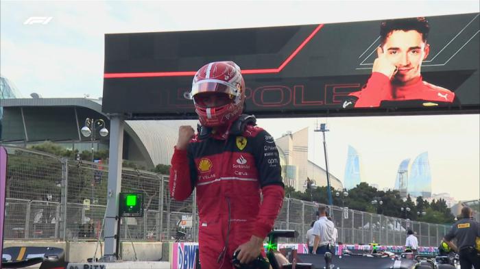 Ο Μονεγάσκος πιλότος της Scuderia Ferrari πανηγύρισε στο Baku την 4η σερί pole position του για φέτος. Ο Μονεγάσκος πιλότος της Scuderia Ferrari πανηγύρισε στο Baku την 4η σερί pole position του για φέτος.