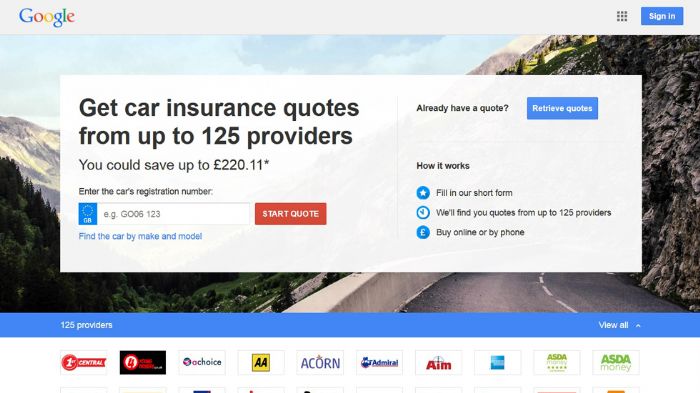 Στην Αγγλία λειτουργεί το site Compare Now, όπου ο ενδιαφερόμενος μπορεί να συγκρίνει τιμές από διάφορες εταιρείες για την ασφάλιση Ι.Χ., κάτι που σκέφτεται να επεκτείνει η Google και σε online ασφάλι