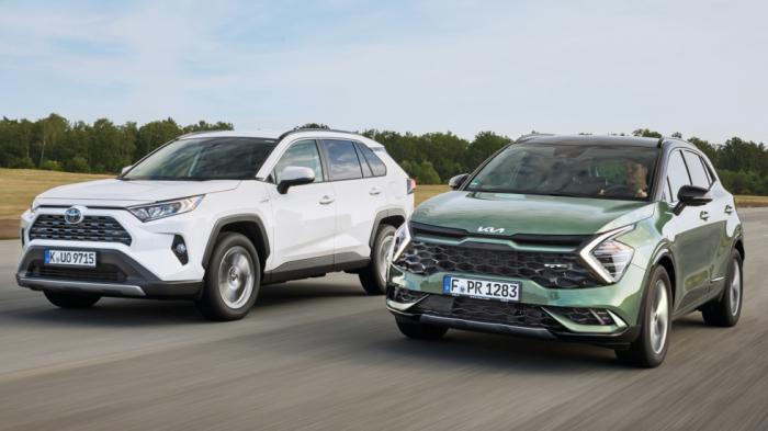 Σύγκριση στα 4κίνητα υβριδικά: Kia Sportage Vs Toyota RAV4 