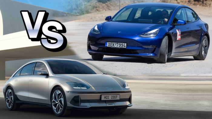 Σύγκριση: Hyundai Ioniq 6 Vs Tesla Model 3 