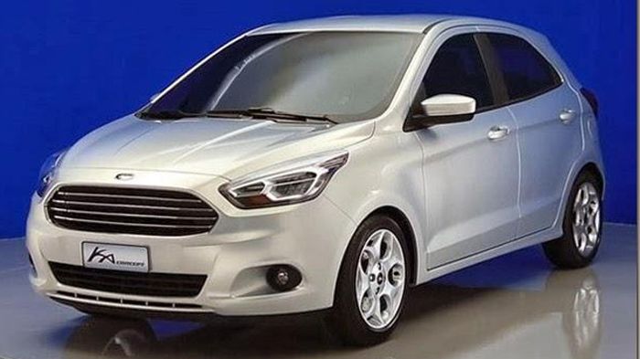 Το νέο Ford Ka concept έχει υιοθετήσει τη σχεδιαστική γλώσσα της γερμανικής φίρμας, με τη μεγάλη μάσκα μπροστά και τους μακρόστενους προβολείς.