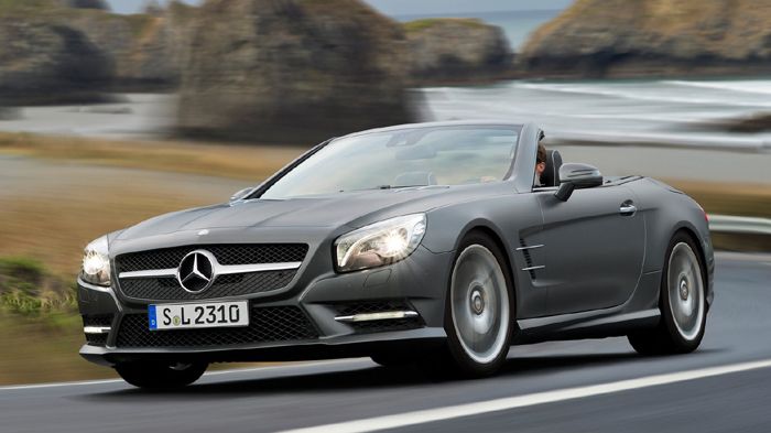 Οι νέοι κινητήρες βενζίνης θα έχουν τόσο ατμοσφαιρικές όσο και υπετροφοδοτούμενες εκδόσεις και θα κοσμήσουν με την παρουσία τους τη γκάμα της επόμενης Mercedes SL (στη φωτό η υπάρχουσα).