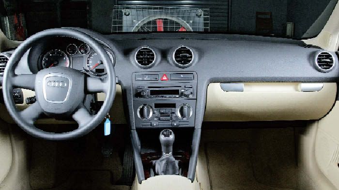 Τα υλικά στο εσωτερικό του A3 Sportback είναι πολύ καλής ποιότητας
και η κατασκευή είναι γενικά αψεγάδιαστη. Τα υλικά στο εσωτερικό του A3 Sportback είναι πολύ καλής ποιότητας
και η κατασκευή είναι γενικά αψεγάδιαστη.