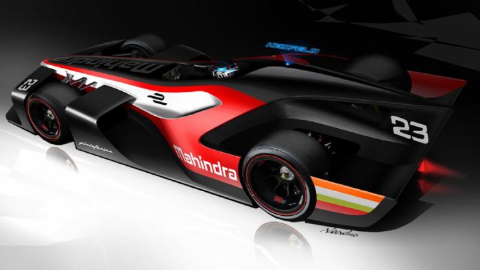 Formula E Concept B, με ψηλή ουρά και ανοιχτό πιλοτήριο Formula E Concept B, με ψηλή ουρά και ανοιχτό πιλοτήριο