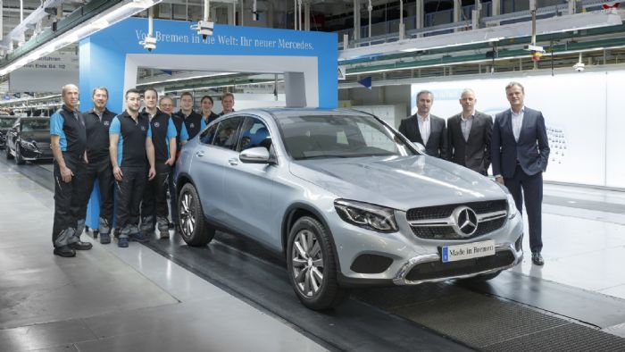 Η Mercedes-Benz ξεκίνησε την παραγωγή της GLC Coupe στο εργοστάσιό της στη Βρέμη της Γερμανίας.