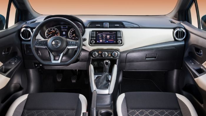 Το εσωτερικό του Nissan Micra είναι μοντέρνο σχεδιαστικά και καλό ποιοτικά ενώ στην έκδοση Acenta ενσωματώνει και εκείνο high tech στοιχεία.	