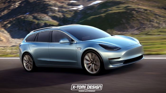 Έχουμε την πρώτη ψηφιακή απεικόνιση για το πώς θα μπορούσε να μοιάζει ένα μελλοντικό Tesla Model 3 Sportwagon, το οποίο θα προσπαθούσε να πλησιάσει σε χώρους και ευχρηστία το μεγαλύτερο Model S.