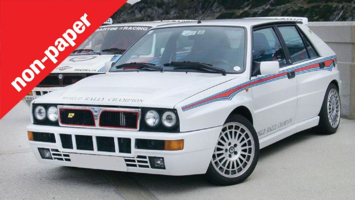 Μια Lancia Delta Integralle EVO1 Μartini 5, του 1992 πωλείται σήμερα με περισσότερα από 120.000 ευρώ.	