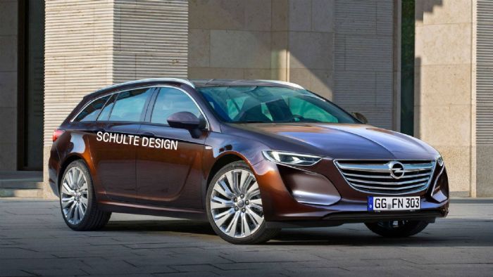 Το νέο Opel Insignia (ψηφιακά επεξεργασμένη φωτό) θα είναι μεγαλύτερο, ελαφρύτερο, πιο ευρύχωρο και ακόμα πιο «κουπέ» από το υπάρχον. Φυσικά θα υπάρξει και έκδοση Sports Tourer.