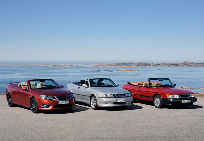 Οι τρεις γενιές των ανοικτών Saab 