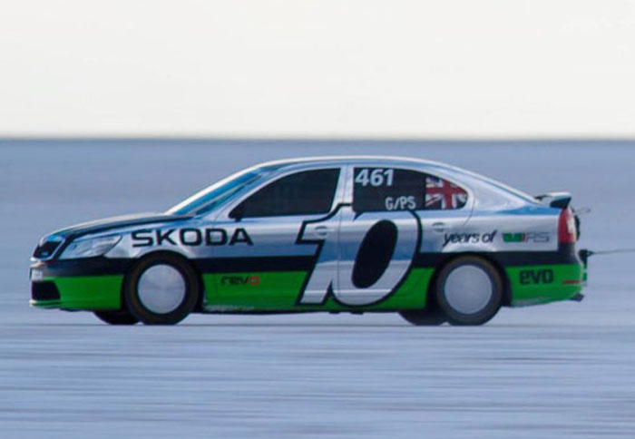 Στην φετινή εβδομάδα ταχύτητας του Bonneville Salt Flat, η Octavia vRS, με τελική ταχύτητα 365 χλμ./ώρα, πέρασε στην ιστορία ως το γρηγορότερο 2λιτρο turbo όχημα παραγωγής του κόσμου