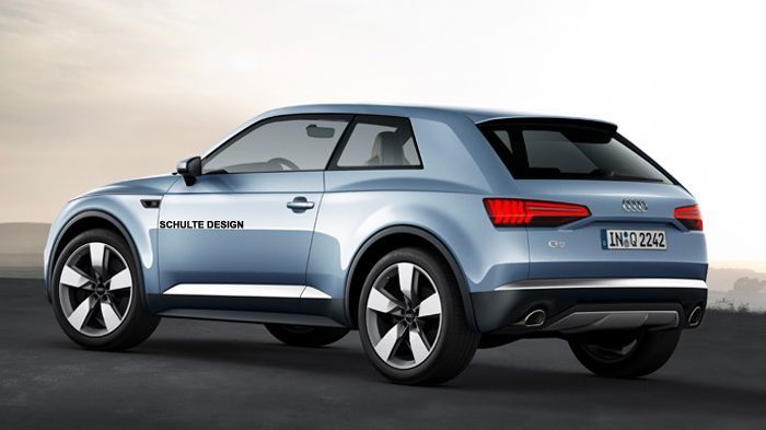 Το 2016 Audi Q1 (ψηφιακά επεξεργασμένη φωτό) θα κατασκευάζεται στο Ingolstadt της Γερμανίας και το μήκος του θα φτάνει τα 3,8 μ. 