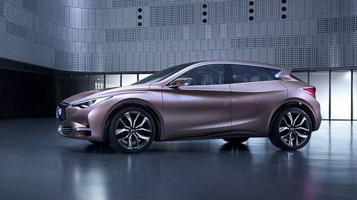 H πλατφόρμα του εικονιζόμενου Infiniti Q30 χρησιμοποιείται ήδη από τις A-Class, B-Class, CLA και GLA, ενώ προβλέπεται να αξιοποιηθεί κα σε λιγότερο premium μοντέλα. 
