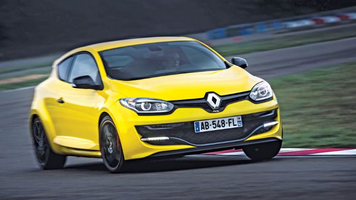 Στην επόμενη γενιά του Megane RS (φωτό το υπάρχον μοντέλο) θα δούμε μικρότερης χωρητικότητας κινητήρα και το διπλού συμπλέκτη κιβώτιο EDC του Clio RS.