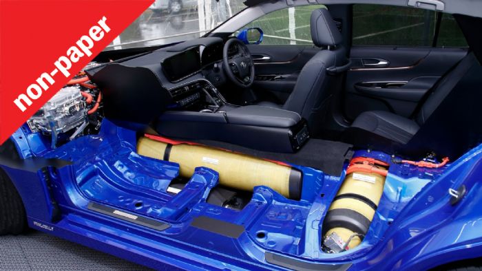 Έτσι είναι εσωτερικά ένα υδρογονοκίνητο Toyota Mirai. Έτσι είναι εσωτερικά ένα υδρογονοκίνητο Toyota Mirai.
