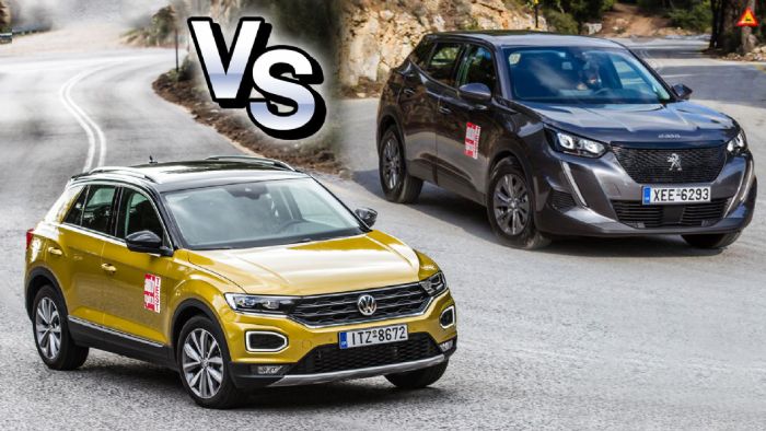 Peugeot 2008 Vs VW T-Roc: Γαλλικό ή γερμανικό B-SUV στα 20 χιλιάρικα; Peugeot 2008 Vs VW T-Roc: Γαλλικό ή γερμανικό B-SUV στα 20 χιλιάρικα;