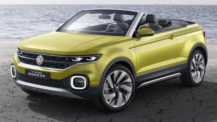 Στην Έκθεση της Γενεύης θα δούμε το VW T-Cross Breeze Concept, ένα πρωτότυπο ανοικτό crossover με υφασμάτινη οροφή.