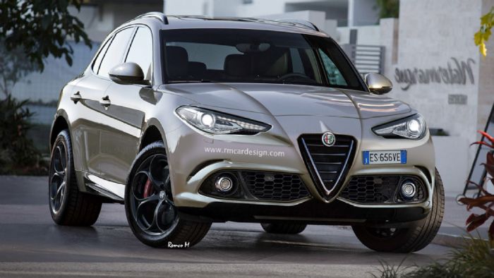 Κάπως έτσι θα μοιάζει η Alfa Romeo Stelvio η οποία θα δανείζεται πολλά από τα σχεδιαστικά χαρακτηριστικά της Giulia.