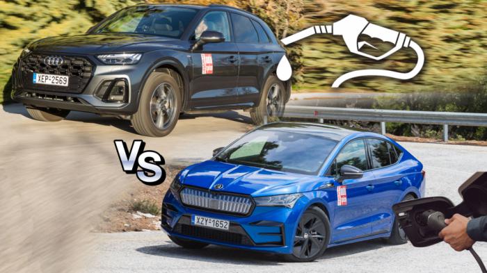 SUV με χώρους... γκαρσονιέρας: Diesel Q5 Vs Ηλεκτρικό Enyaq Coupe RS 