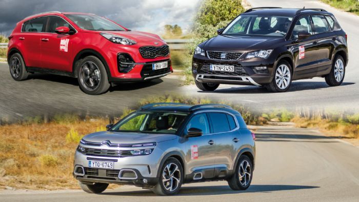 Citroen C5 Aircross Vs Kia Sportage Vs SEAT Ateca  