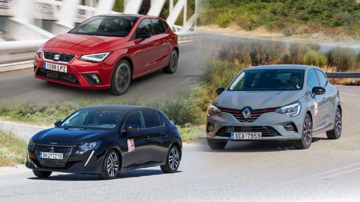 Ποιο καίει τα λιγότερα ευρώ/χλμ.; 208 Diesel, Clio LPG ή Ibiza CNG; Ποιο καίει τα λιγότερα ευρώ/χλμ.; 208 Diesel, Clio LPG ή Ibiza CNG;