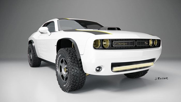 Το πρωτότυπο του Joey Ruiter στηρίχθηκε στο Challenger Hellcat και διαθέτει ενισχυμένο αμάξωμα, πλευρικά σκαλοπάτια (rock sliders) και μία μπάρα φωτισμού στο κάτω τμήμα του εμπρόσθιου προφυλακτήρα του.