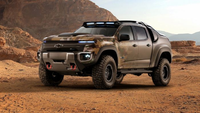 Η Chevrolet παρουσίασε το πιο ικανό off-road όχημα με κυψέλες καυσίμου, που έφτιαξε ποτέ η GM. Λόγος γίνεται για το Colorado ZH2, το οποίο πρόκειται να αρχίσει το 2017 δοκιμές για στρατιωτική χρήση.
