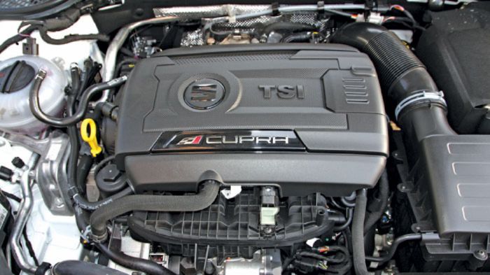 280 ίπποι και εκρηκτικές επιδόσεις για τον εντυπωσιακό 2λιτρο TSI κινητήρα του SEAT Leon Cupra.