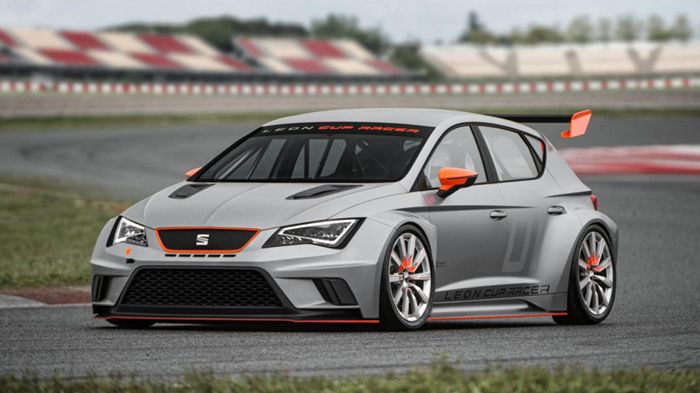 To Seat Leon Cup Racer θα βασίζεται στην 5θυρη έκδοση και θα βαφτεί με ένα μεταλλικό γκρι ματ, σε συνδυασμό με πορτοκαλί αποχρώσεις.