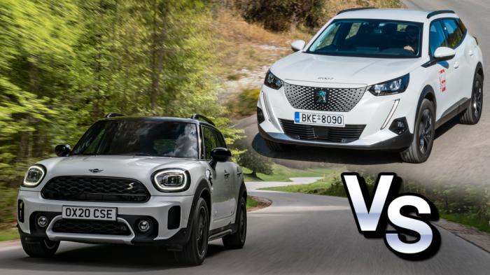MINI Countryman Cooper SE ALL4 Vs Peugeot e-2008 MINI Countryman Cooper SE ALL4 Vs Peugeot e-2008